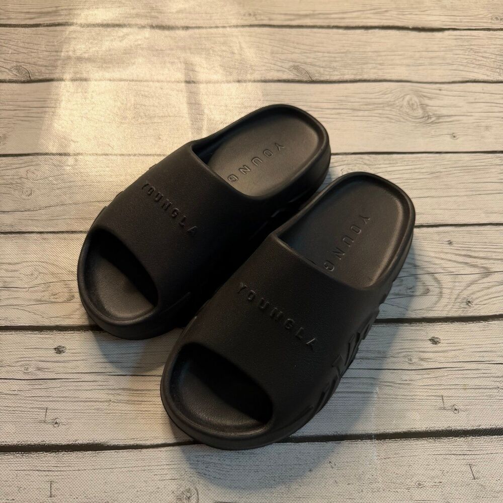 Young LA Black Slides (no box) Size: 6